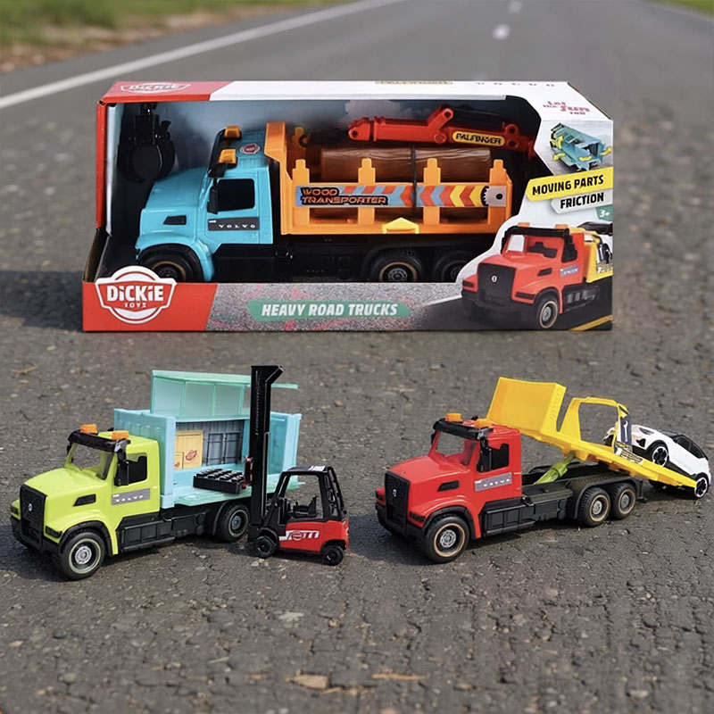 DICKIE TOYS VOLVO HEAVY ROAD TRUCKS 3-ASS