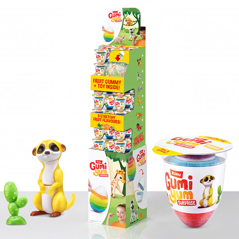 GUMI YUM WILDLIFE SURPRISE DISPLAY 68pcs