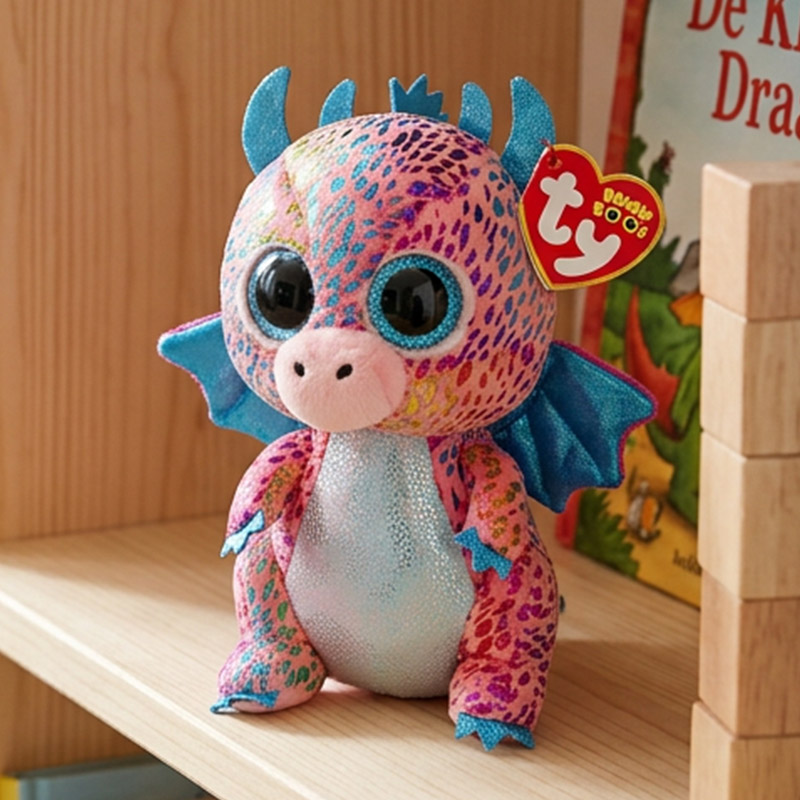 TY BEANIE BOO'S FLINT THE DRAGON SMALL 15cm