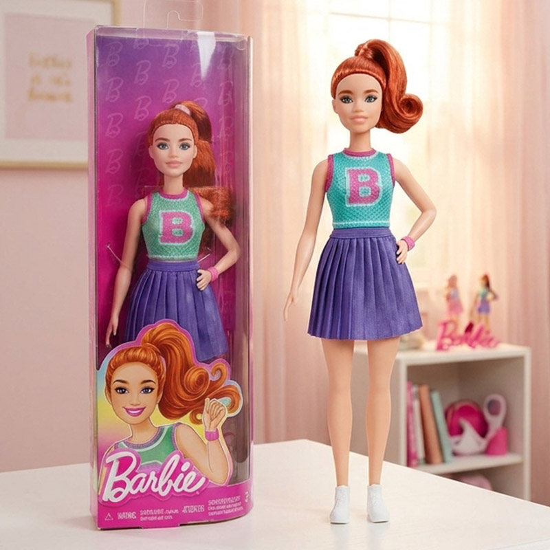 BARBIE CHEERLEADER RED HAIR
