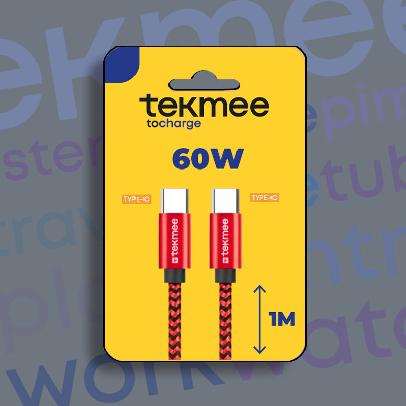 TEKMEE 1M USB-C TO USB-C NYLON BRAIDED