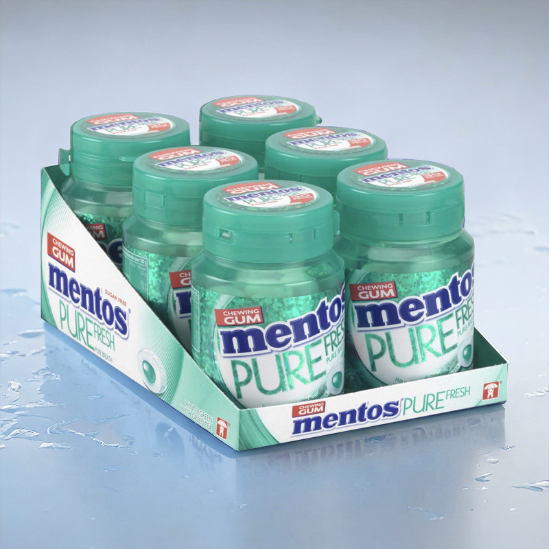 MENTOS CUP PURE FRESH WINTERGREEN 6x60g
