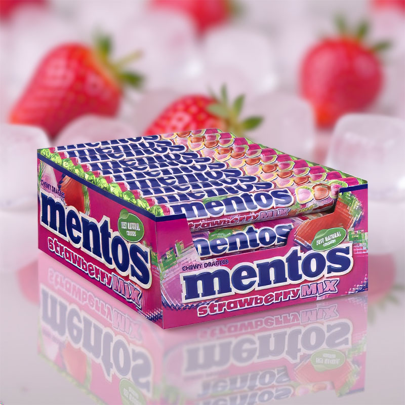 MENTOS ROL STRAWBERRY MIX 40x38g