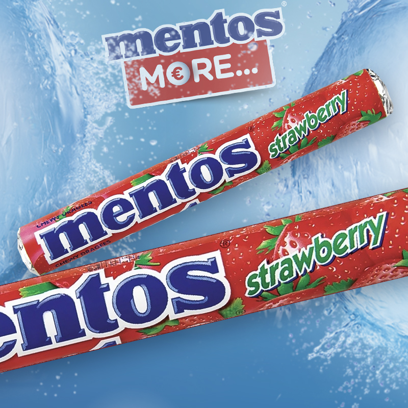 MENTOS ROL STRAWBERRY MIX 40x38g