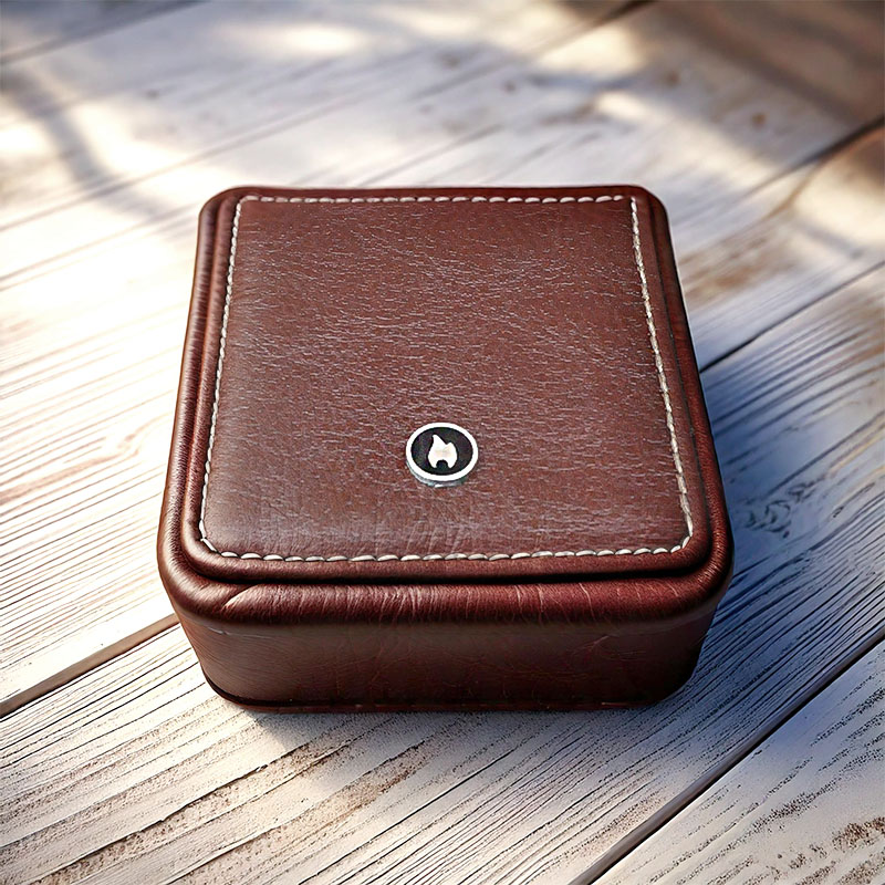 ZIPPO CIGARETTE CASE BROWN LEATHER