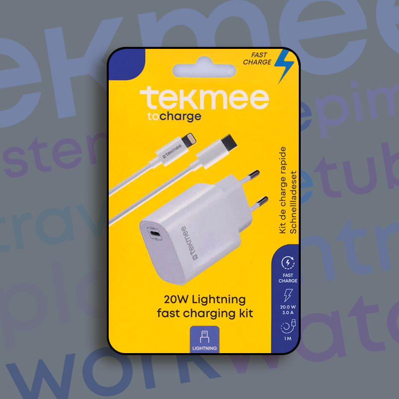 TEKMEE 20W FAST CHARGER KIT IPHONE