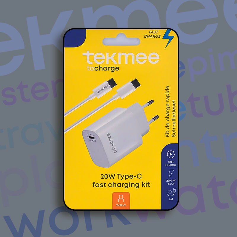 TEKMEE 20W FAST CHARGER VAN KIT USB-C