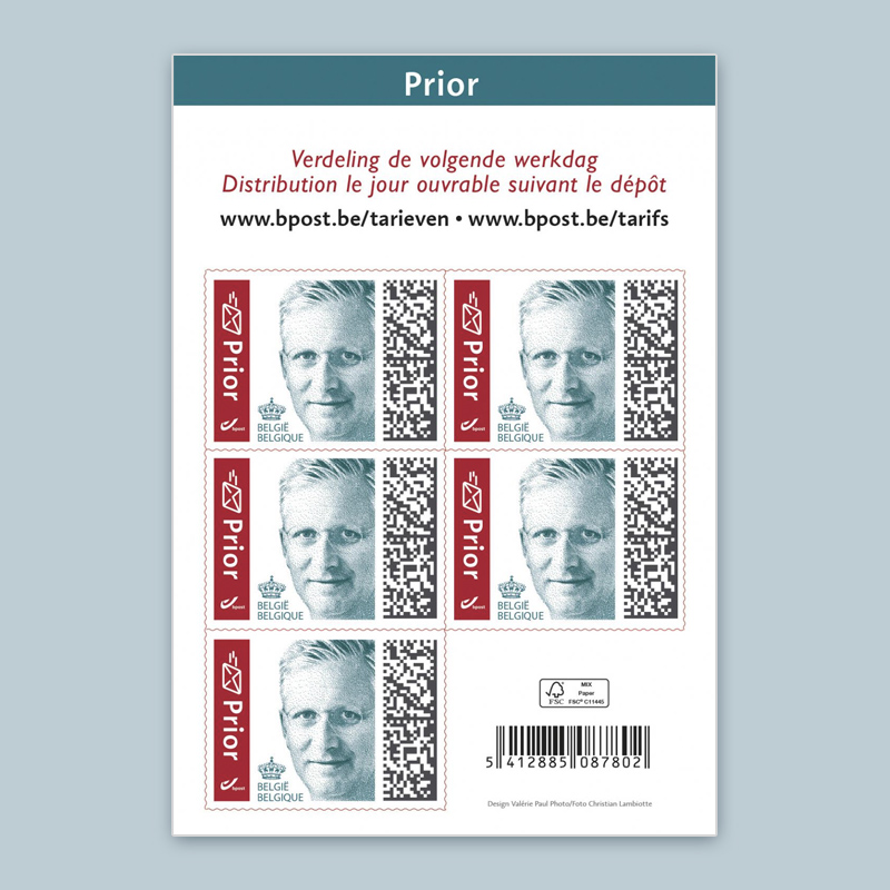 POSTZEGELS T1 NAT. PRIOR FILIP 10x5