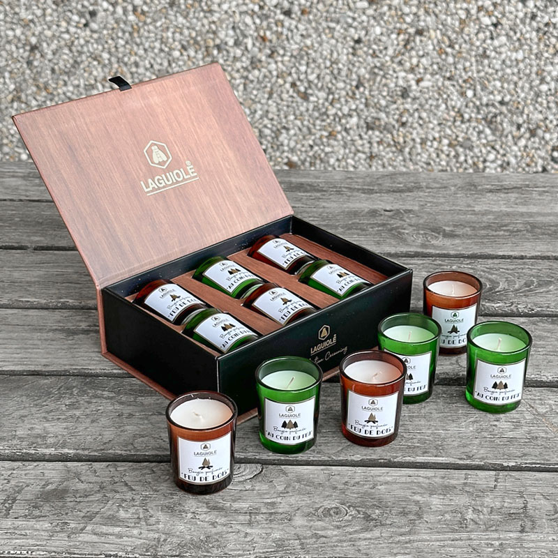 LAGUIOLE MINI CANDLES WOOD FIRE 6pcs 30g