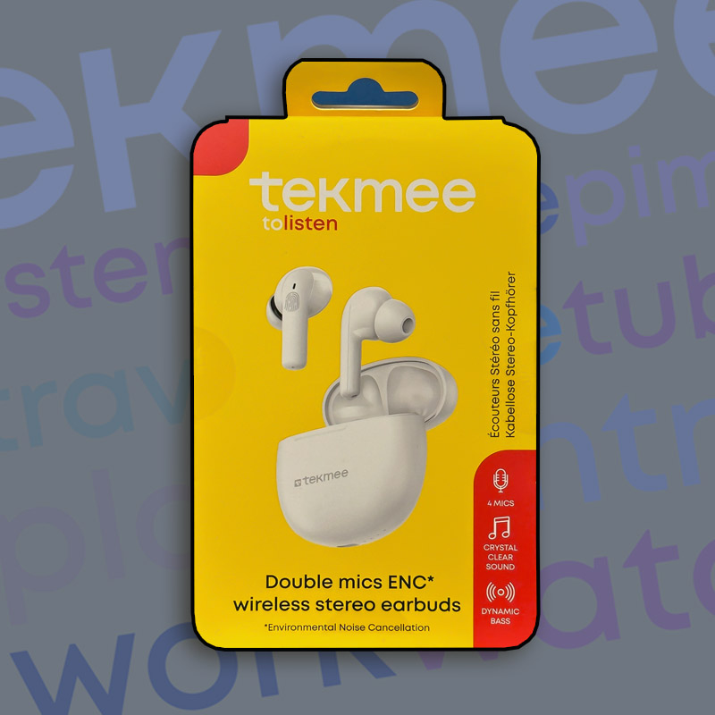 TEKMEE BLUETOOTH STEREO EARBUDS W/ NOISE CANCELLATION
