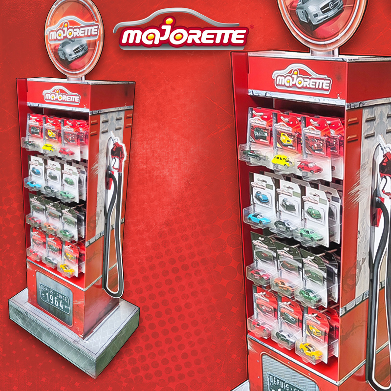 MAJORETTE GAS PUMP DISPLAY /96 SINGLES