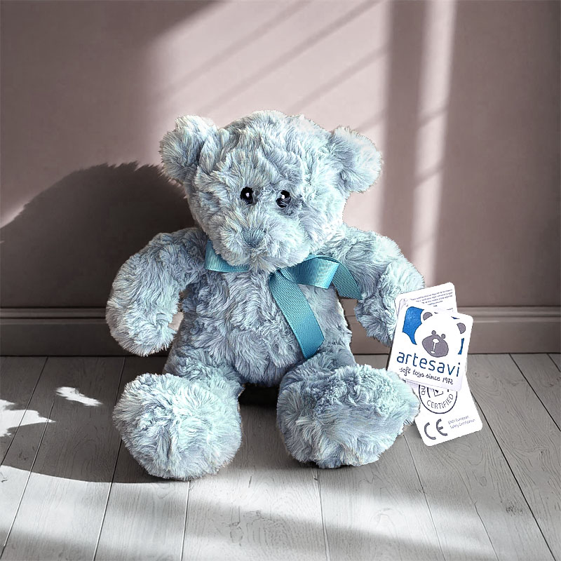 TEDDY BEAR LARRY BLUE 25CM