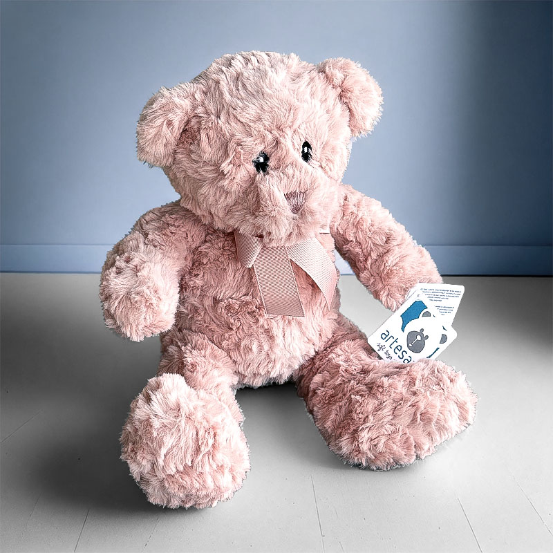 TEDDY BEAR LARRY PINK 37CM