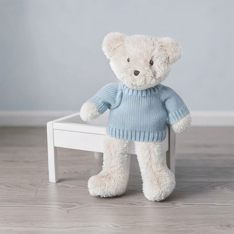 TEDDY BEAR BEIGE WITH SWEATER 28CM