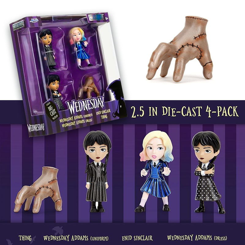 WEDNESDAY METALFIGS 4-PACK 6,5CM