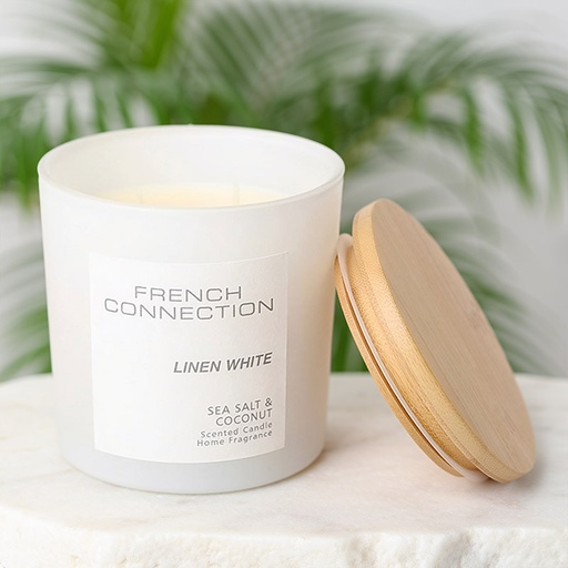 [FCC004WL] FRENCH CONNECTION PASTEL CANDLE SEA SALT&COCONUT 1.46KG LARGE