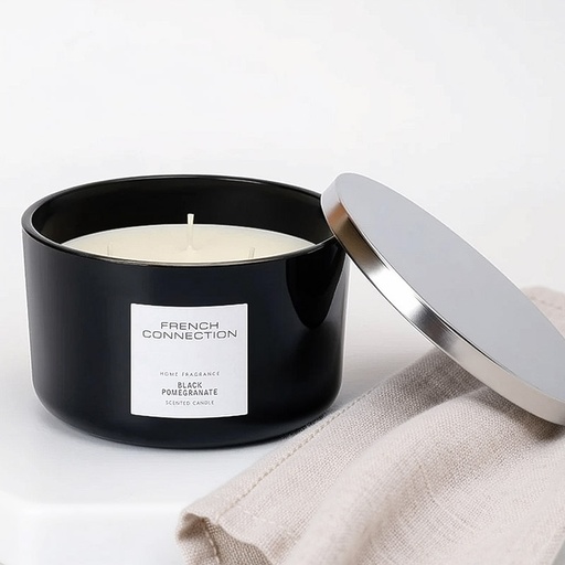 [FCC007BM] FRENCH CONNECTION BLACK CANDLES POMEGRANATE 426G LARGE