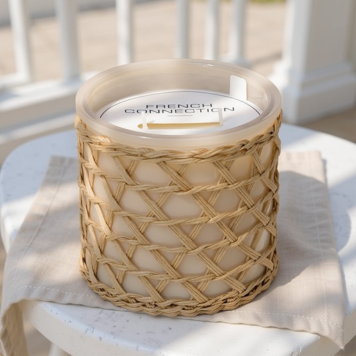 [FCC001CM] FRENCH CONNECTION WOVEN CANDLE BERGAMOT&JASMINE 444G MEDIUM