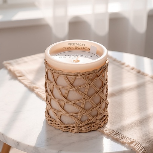 [FCC001TS] FRENCH CONNECTION WOVEN CANDLE CEDARWOOD & CITRUS 206G SMALL