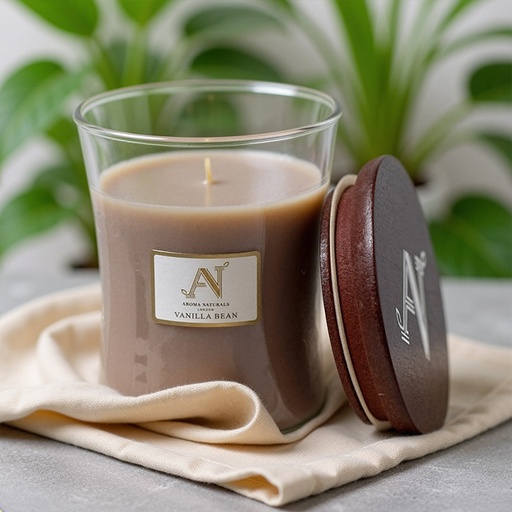[ANLCRCS001C] AROMA NATURALS CONTEMPORARY CANDLE VANILLA BEAN 320G SMALL