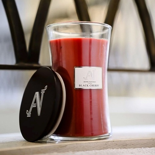 [ANLCRCM001R] AROMA NATURALS CONTEMPORARY CANDLE BLACK CHERRY 607G MEDIUM
