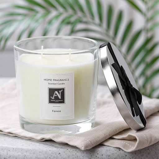 [ANLMLCM001F] AROMA NATURALS MINIMALIST LUXE CANDLE FEROCE 342G MEDIUM 2-WICKS