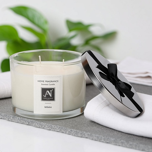 [ANLMLCL001I] AROMA NATURALS MINIMALIST LUXE CANDLE INFAME 292G LARGE 3-WICKS