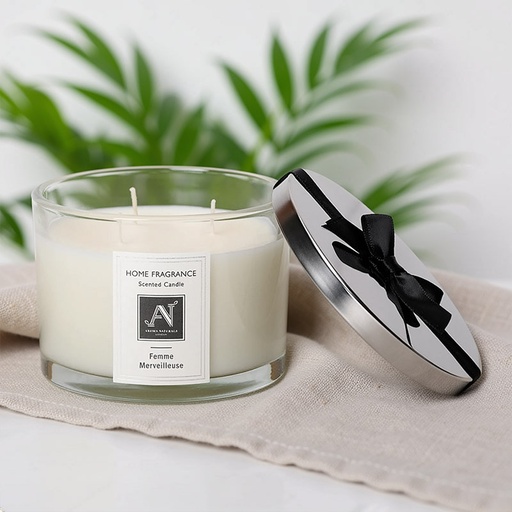 [ANLMLCL001FM] AROMA NATURALS MINIMALIST LUXE CANDLE FEMME MERVEILLEUSE 292G LARGE 3-WICKS