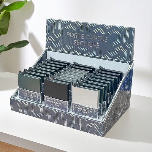 [00332627] METAL CARD HOLDER METALLIC ASSORTIMENT DISPLAY /24