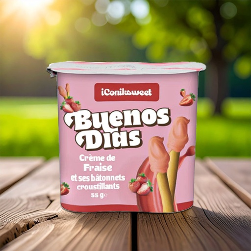 [C1400206] BUENOS DIAS STRAWBERRY CREAM STICKS 24 x 55g