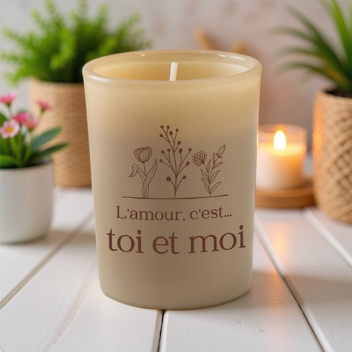 [00123113] BOUGIES DE VOEUX "L'AMOUR C'EST..." (09414)