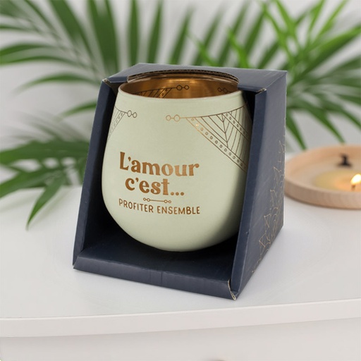 [00124124] SUPPORT DE LUMIÈRE D'AMBIANCE "L'AMOUR C'EST..." (09355)