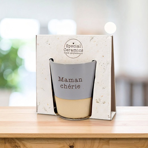 [00125104] TASSE CERAMIQUE SPECIALE FR "MAMAN CHÉRIE" (09305)