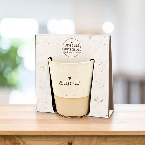 [00125117] TASSE CERAMIQUE SPECIALE FR "AMOUR" (09318)