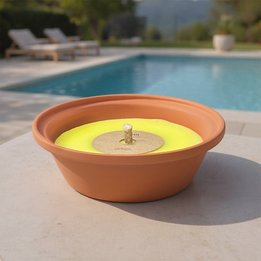 [80100142] TWILI OUTDOOR PARTY TERRACOTTASCHAAL 23,5cm CITRONELLA