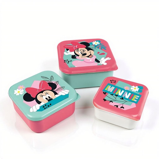 [00130524] SNACK BOXES MINNIE MOUSE 3pcs