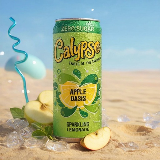 [D1002107] CALYPSO SPARKLING APPLE OASIS ZERO 12 x 33cl