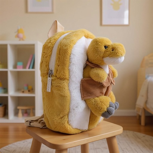 [00020955] BACKPACK DINO YELLOW 28cm