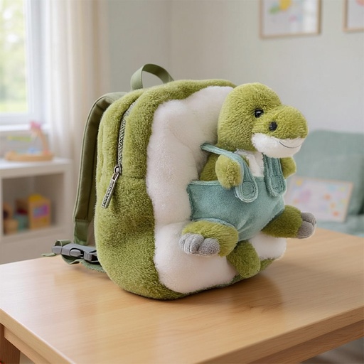 [00020956] BACKPACK DINO GREEN 28cm