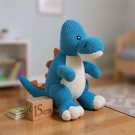 [00021122] DINO BLUE COTTON 23cm