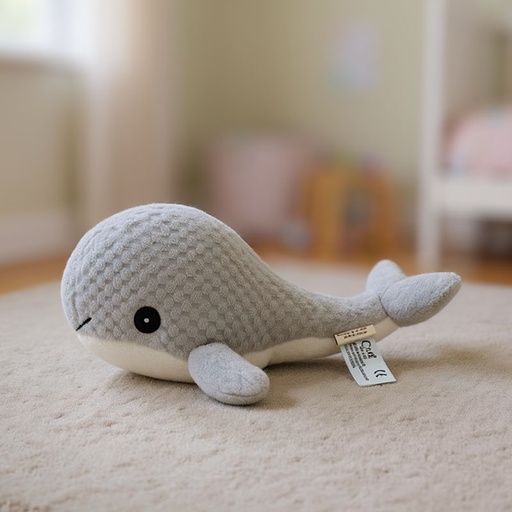 [00021132] WHALE GREY COTTON 20cm
