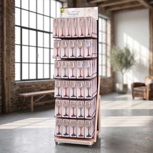 [00121006] DISPLAY WIJN- EN CHAMPAGNEGLAZEN 130pcs