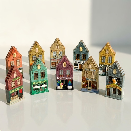 [00120097] MAGNET BELGIAN HOUSES 10-ASS