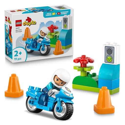 [00111011] LEGO 10471 DUPLO BLUE POLICE MOTORCYCLE
