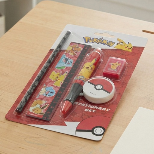 [00070114] STATIONERY SET POKEMON 5pcs