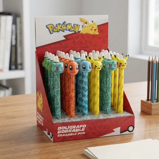 [00070117] GEL PEN WITH ERASER POKEMON /36