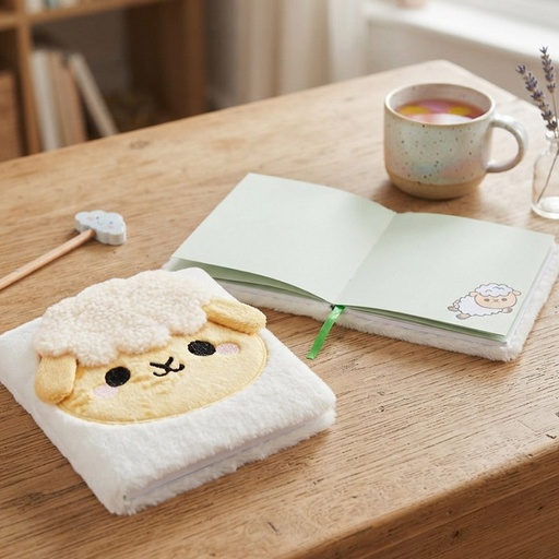 [00070124] NOTEBOOK ADORAMALS FLUFFY SHEEP