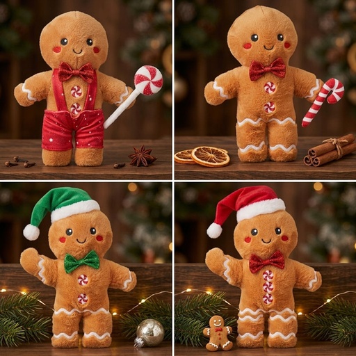 [00021079] GINGERBREAD MAN 28cm 4-ASS