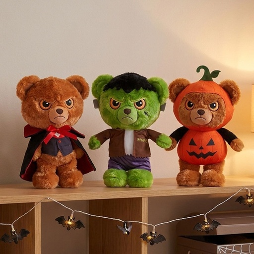 [00021081] HALLOWEEN BEARS 30cm 3-ASS