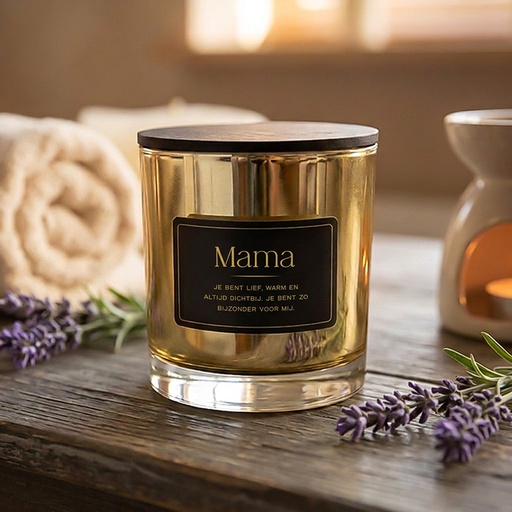 [00131000] BIG CANDLE - GOUD - LIEVE MAMA (36901)